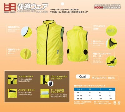 画像11: V9699【セット】ブルゾン・ファン・バッテリー(充電器付)／ベスト・ネオンカラー (11)