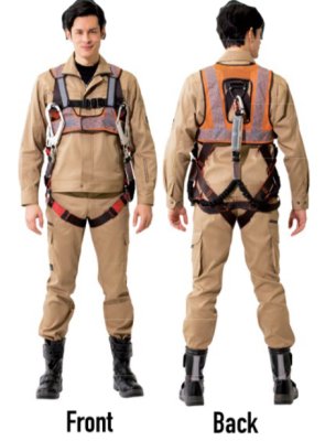 画像5: az8717 ベンチレーションメッシュベスト・フルハーネス対応(3色) (5)