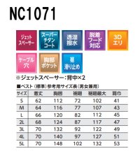 画像1: NC1071【ブルゾンのみ】NSP空調服(R)／ベスト(高視認)・スーパーチタン