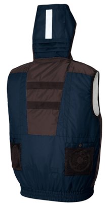 画像12: AZ-50297【空調服(R)セット】ブルゾン・ファン・バッテリー(充電器付)／ベスト(遮熱シェード)[スペーサーパッド対応] (12)