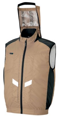 画像14: AZ-50297【空調服(R)セット】ブルゾン・ファン・バッテリー(充電器付)／ベスト(遮熱シェード)[スペーサーパッド対応] (14)