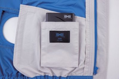 画像16: XE98021【空調服(R)セット】ブルゾン・ファン・バッテリー(充電器付)／長袖(テクノクリーン)・サイドファン (16)