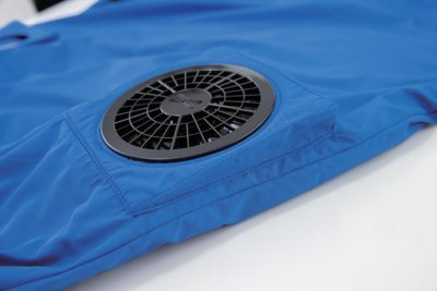 画像15: XE98022【空調服(R)セット】ブルゾン・ファン・バッテリー(充電器付)／半袖(テクノクリーン)・サイドファン (15)