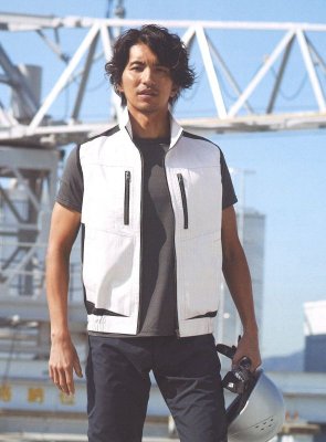 画像11: 9201【空調服(R)セット】ブルゾン・ファン・バッテリー(充電器付)/ベスト・ヘリンボーン (11)