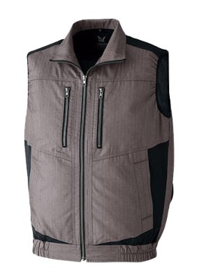 画像3: 9201【ベストのみ】旭蝶空調服(R)／ベスト・ヘリンボーン (3)