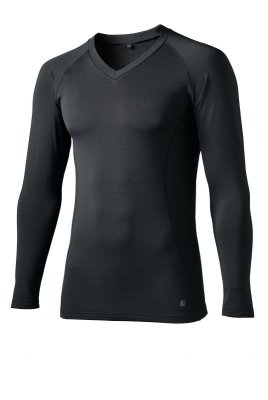 画像2: 47142 長袖Vネックアンダーレイヤー (1色) (2)