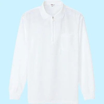 画像4: az10580 長袖ジップポロシャツ・吸汗速乾（6色） (4)