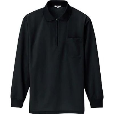 画像7: az10580 長袖ジップポロシャツ・吸汗速乾（6色） (7)