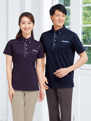 画像6: WH90918 半袖BDポロシャツ・男女兼用 (3色) (6)