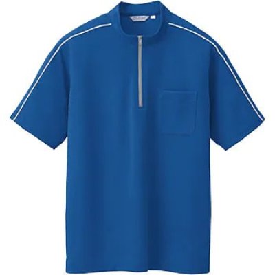 画像3: azCL3000 メンズ半袖クイックドライジップシャツ（10色） (3)