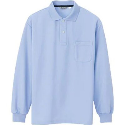 画像3: azCL1001 メンズ長袖ポロシャツ・吸汗速乾（10色） (3)