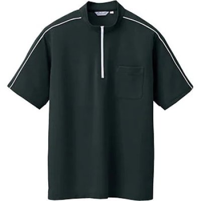 画像11: azCL3000 メンズ半袖クイックドライジップシャツ（10色） (11)