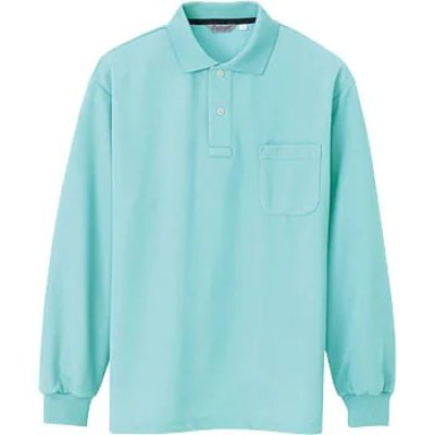 画像5: azCL1001 メンズ長袖ポロシャツ・吸汗速乾（10色） (5)