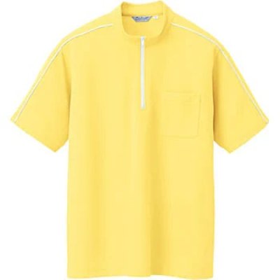 画像9: azCL3000 メンズ半袖クイックドライジップシャツ（10色） (9)