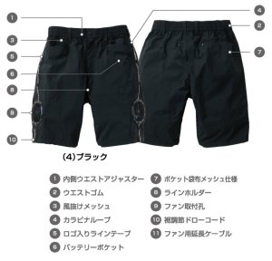 0129-07【セット】G.G.ズボン・ファン・バッテリー(充電器付)／ハーフ