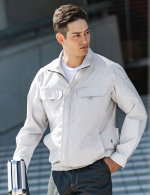 画像2: KU92230【空調服(R)セット】 空調服(R)ブルゾン・ファン・バッテリー(充電器付)／長袖・綿100% (2)