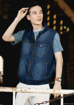 画像2: KU92260【ブルゾンのみ】空調服(R)／デニムベスト (2)