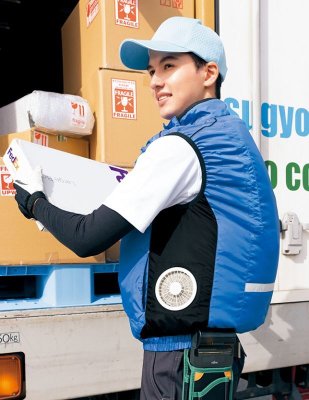 画像12: AZ-50195【ブルゾンのみ】アイトス空調服(R)／ベスト[スペーサーパッド対応] (12)