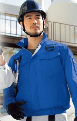 画像6: XE98101【空調服(R)セット】ブルゾン・ファン・バッテリー(充電器付)/長袖(フルハーネス)・サイドファン (6)
