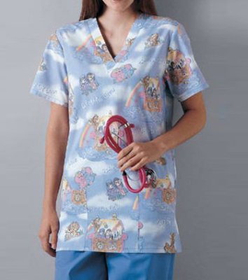 画像3: 6700V 半袖スクラブ・キャラクター柄 (3)