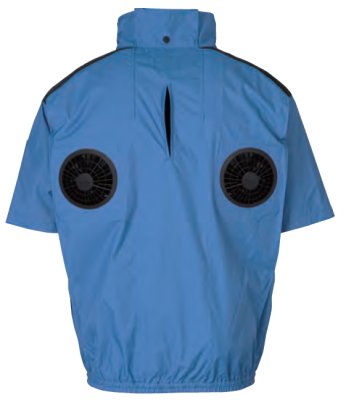 画像6: ND1132【空調服(R)セット】NSPブルゾン・ファン・バッテリー(充電器付)／半袖(フルハーネス)・上部ファン (6)