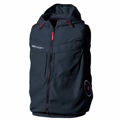 画像4: V8819【ブルゾンのみ】快適ウェア／フードベスト(フルハーネス)・サイドファン (4)