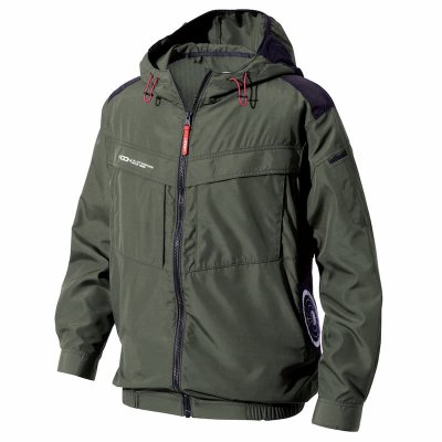 画像5: V8812【ブルゾンのみ】快適ウェア／長袖フード(フルハーネス)・サイドファン (5)