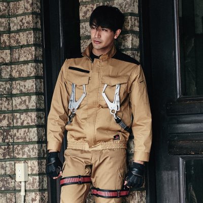 画像6: V4211【セット】ブルゾン・ファン・バッテリー(充電器付)/難燃長袖・フルハーネス (6)