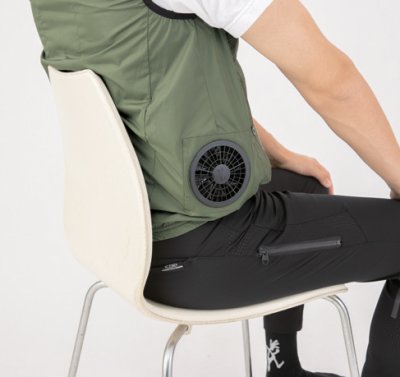 画像7: XE98030【ブルゾンのみ】ジーベック空調服(R)／遮熱ベスト・サイドファン (7)