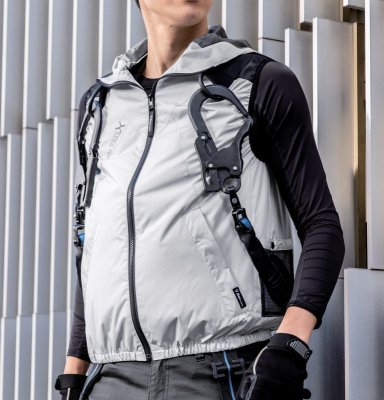 画像12: XE98106【空調服(R)セット】ブルゾン・ファン・バッテリー(充電器付)／遮熱ベスト(ハーネス)・サイドファン (12)