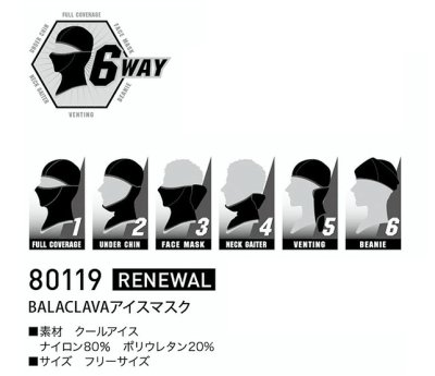画像6: 80119 バラクラバアイスマスク (4色) (6)