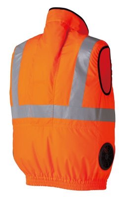 画像5: 26884【セット】エアセンサーブルゾン・ファン・バッテリー(充電器付)／高視認反射ベスト・サイドファン (5)