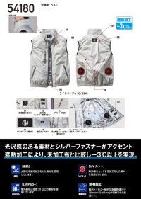 画像3: 54180【ブルゾンのみ】自重堂Jawin空調服(R)／ベスト・遮熱