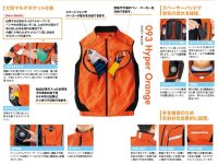 画像3: AZ-50195【空調服(R)セット】ブルゾン・ファン・バッテリー(充電器付)／ベスト[スペーサーパッド対応]