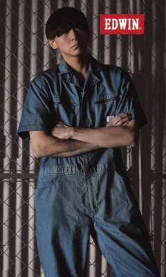 画像7: 81013 EDWIN半袖つなぎ服 (3色) (7)