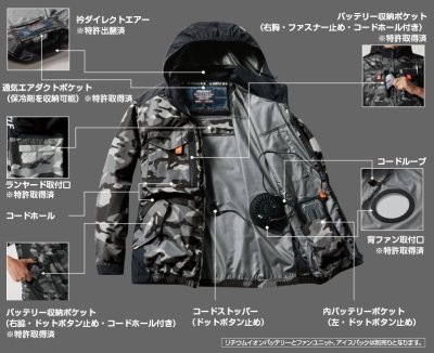 画像9: AC1151【ブルゾンのみ】エアークラフト/遮熱長袖(フルハーネス) (9)