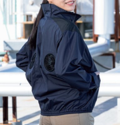 画像11: NA1122【空調服(R)セット】NSPブルゾン・ファン・バッテリー(充電器付)／長袖(上部ファン)・スーパーチタン (11)