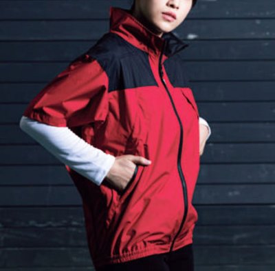 画像9: ND1122【空調服(R)セット】NSPブルゾン・ファン・バッテリー(充電器付)／半袖(上部ファン)・スーパーチタン (9)