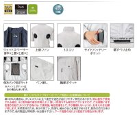 画像3: ND2112【ブルゾンのみ】NSP空調服(R)／半袖(上部ファン)・綿100%