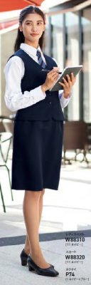 画像2: W88320 セミタイトスカート (1色) (2)