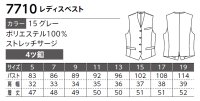 画像1: 7710 レディスベスト (1色)