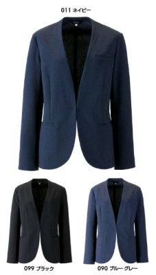 画像4: 630020 レディースノーカラージャケット (3色) (4)