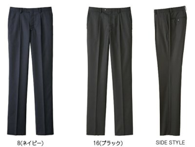 画像3: FP6029M メンズワンタックストレッチパンツ (2色) (3)