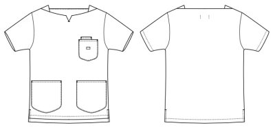 画像8: LMS43001 レディーススクラブ (4色) (8)