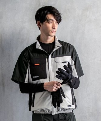 画像3: XE98031【空調服(R)セット】ブルゾン・ファン・バッテリー(充電器付)／遮熱半袖・サイドファン (3)