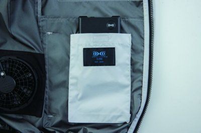 画像13: XE98031【空調服(R)セット】ブルゾン・ファン・バッテリー(充電器付)／遮熱半袖・サイドファン (13)