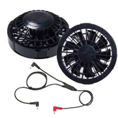 画像3: 7.2V FAN2200空調服(R)ワンタッチファン2個(3色)+ケーブル (3)