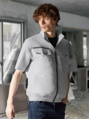 画像2: 74090【空調服(R)セット】自重堂Z-DRAGON空調服(R)ブルゾン・ファン・バッテリー(充電器付)／半袖 (2)