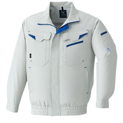 画像2: E9209【空調服(R)セット】ブルゾン・ファン・バッテリー(充電器付)／長袖・エコ制電(JIS T8118帯電防止) (2)