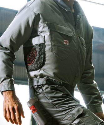 画像4: 9920【空調服(R)セット】AUTO-BIツナギ・ファン・バッテリー(充電器付)／長袖・混紡 (4)